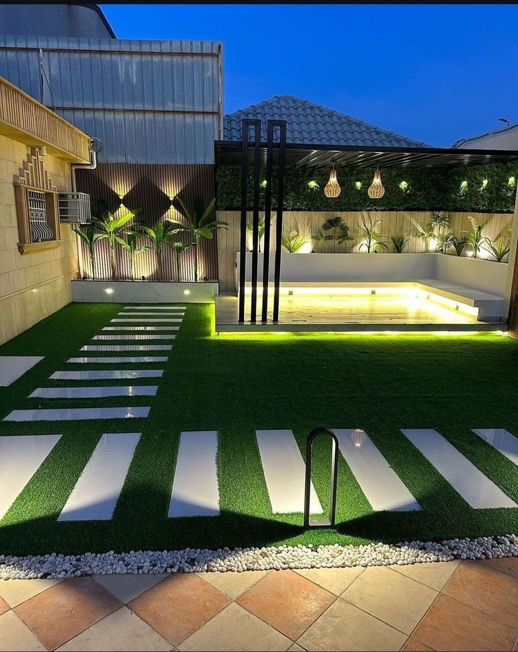 تصميم حدائق حي الورود بالرياض