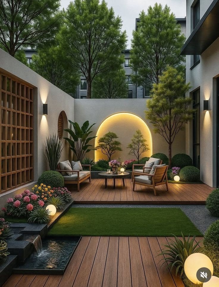 تصميم حدائق حي النرجس بالرياض